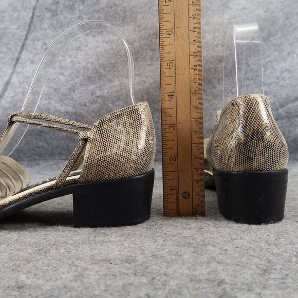 Stuart Weitzman Shoes Women 6 Sandal Dress Fashion Closed Toe Block Heel Slip On - Picture 5 of 13